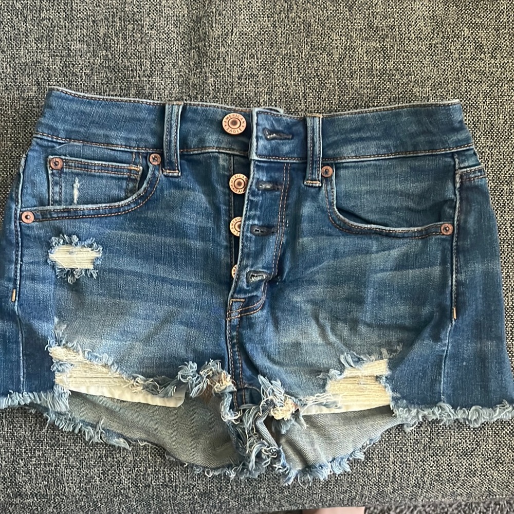 American Eagle Super Stretch Distressed Jean Shorts